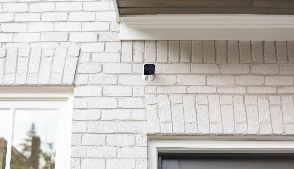 ADT outdoor camera on a Louisville home